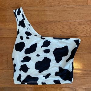 cow print crop top